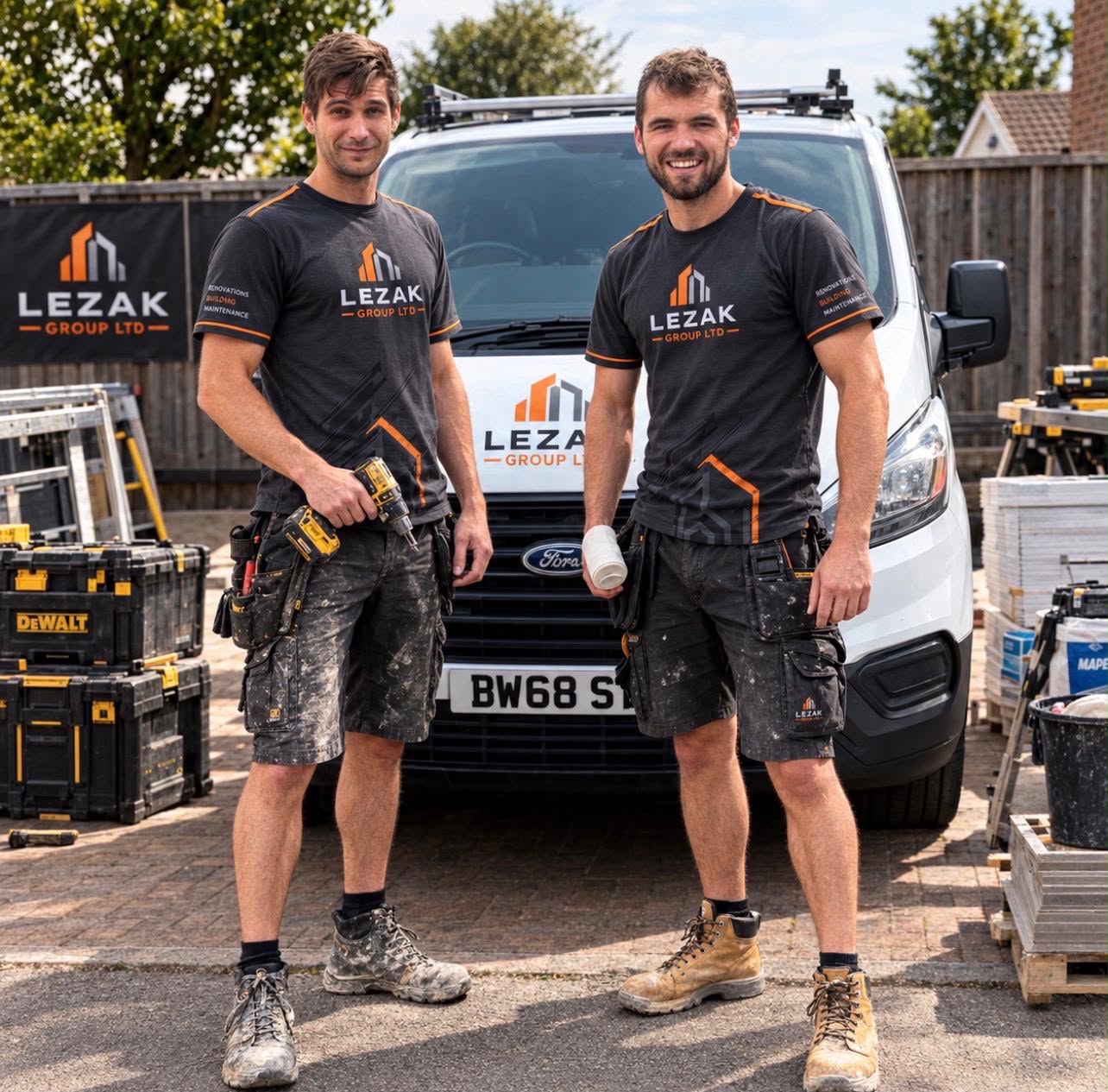 Dawid and Jakub of Lezak Group Ltd on site